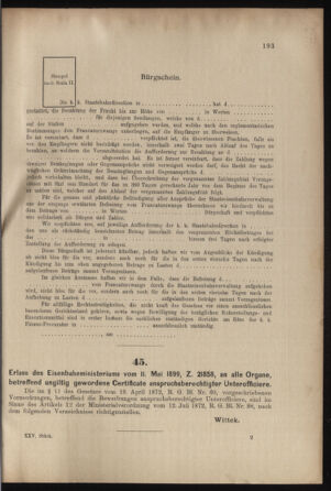 Verordnungs- und Anzeige-Blatt der k.k. General-Direction der österr. Staatsbahnen 18990520 Seite: 9