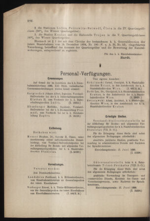 Verordnungs- und Anzeige-Blatt der k.k. General-Direction der österr. Staatsbahnen 18990610 Seite: 6