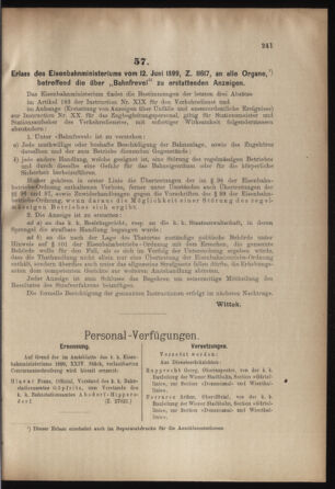 Verordnungs- und Anzeige-Blatt der k.k. General-Direction der österr. Staatsbahnen 18990624 Seite: 3