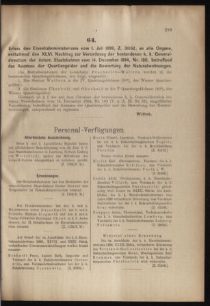 Verordnungs- und Anzeige-Blatt der k.k. General-Direction der österr. Staatsbahnen 18990708 Seite: 3