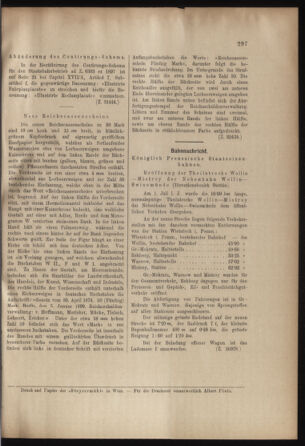 Verordnungs- und Anzeige-Blatt der k.k. General-Direction der österr. Staatsbahnen 18990715 Seite: 5