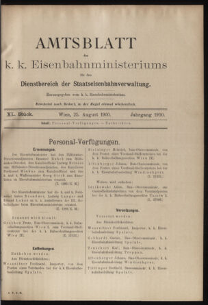 Verordnungs- und Anzeige-Blatt der k.k. General-Direction der österr. Staatsbahnen 18990825 Seite: 3