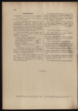 Verordnungs- und Anzeige-Blatt der k.k. General-Direction der österr. Staatsbahnen 18990909 Seite: 6