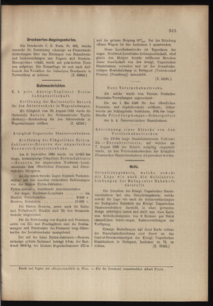 Verordnungs- und Anzeige-Blatt der k.k. General-Direction der österr. Staatsbahnen 18990916 Seite: 3