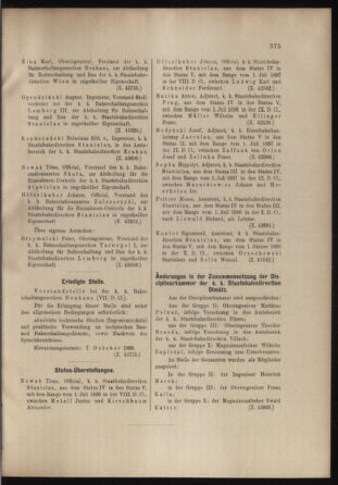 Verordnungs- und Anzeige-Blatt der k.k. General-Direction der österr. Staatsbahnen 18990930 Seite: 5