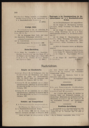 Verordnungs- und Anzeige-Blatt der k.k. General-Direction der österr. Staatsbahnen 18991007 Seite: 2