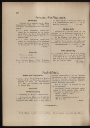 Verordnungs- und Anzeige-Blatt der k.k. General-Direction der österr. Staatsbahnen 18991030 Seite: 4