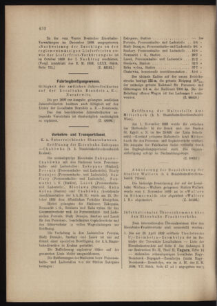 Verordnungs- und Anzeige-Blatt der k.k. General-Direction der österr. Staatsbahnen 18991104 Seite: 2