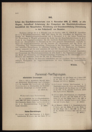 Verordnungs- und Anzeige-Blatt der k.k. General-Direction der österr. Staatsbahnen 18991111 Seite: 2