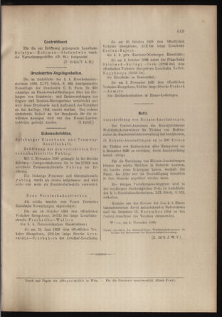 Verordnungs- und Anzeige-Blatt der k.k. General-Direction der österr. Staatsbahnen 18991111 Seite: 5