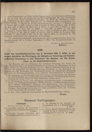 Verordnungs- und Anzeige-Blatt der k.k. General-Direction der österr. Staatsbahnen 18991118 Seite: 5