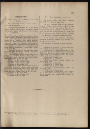 Verordnungs- und Anzeige-Blatt der k.k. General-Direction der österr. Staatsbahnen 18991127 Seite: 7