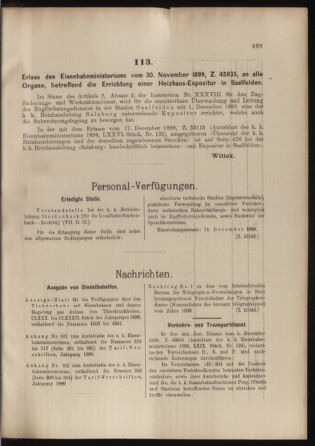 Verordnungs- und Anzeige-Blatt der k.k. General-Direction der österr. Staatsbahnen 18991205 Seite: 5