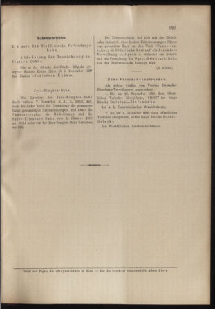 Verordnungs- und Anzeige-Blatt der k.k. General-Direction der österr. Staatsbahnen 18991216 Seite: 5