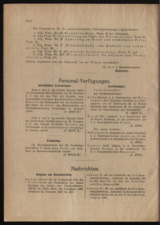 Verordnungs- und Anzeige-Blatt der k.k. General-Direction der österr. Staatsbahnen 18991230 Seite: 6