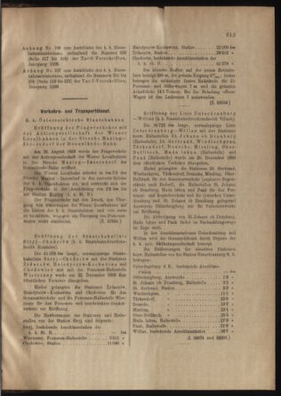 Verordnungs- und Anzeige-Blatt der k.k. General-Direction der österr. Staatsbahnen 18991230 Seite: 7