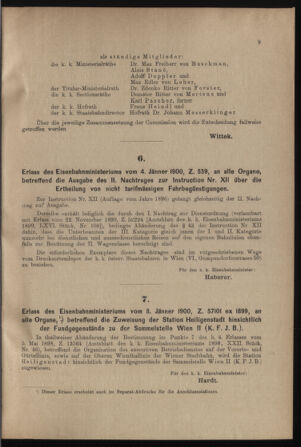 Verordnungs- und Anzeige-Blatt der k.k. General-Direction der österr. Staatsbahnen 19000113 Seite: 3