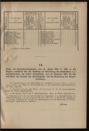 Verordnungs- und Anzeige-Blatt der k.k. General-Direction der österr. Staatsbahnen 19000203 Seite: 3