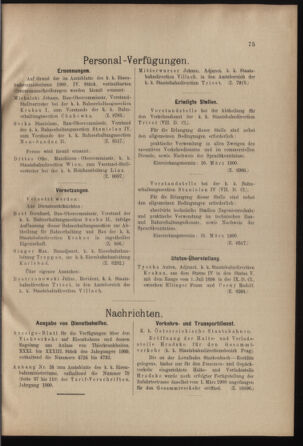 Verordnungs- und Anzeige-Blatt der k.k. General-Direction der österr. Staatsbahnen 19000303 Seite: 3