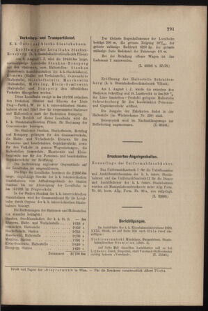 Verordnungs- und Anzeige-Blatt der k.k. General-Direction der österr. Staatsbahnen 19000804 Seite: 9