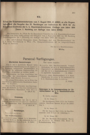 Verordnungs- und Anzeige-Blatt der k.k. General-Direction der österr. Staatsbahnen 19000818 Seite: 3