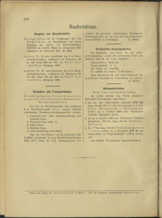 Verordnungs- und Anzeige-Blatt der k.k. General-Direction der österr. Staatsbahnen 19001009 Seite: 6