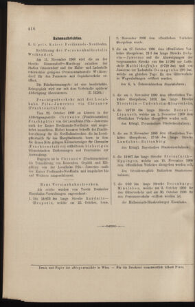 Verordnungs- und Anzeige-Blatt der k.k. General-Direction der österr. Staatsbahnen 19001110 Seite: 16