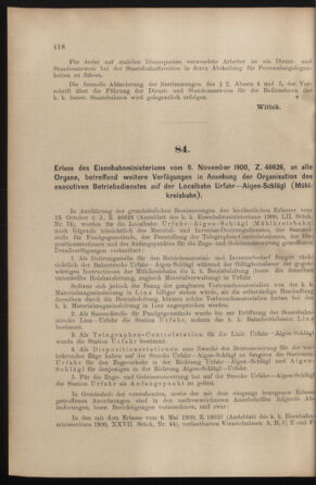 Verordnungs- und Anzeige-Blatt der k.k. General-Direction der österr. Staatsbahnen 19001117 Seite: 2