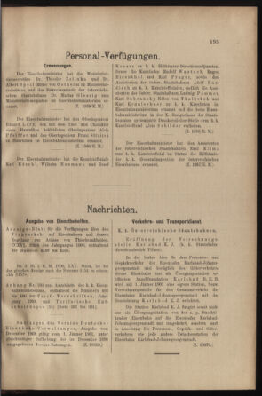 Verordnungs- und Anzeige-Blatt der k.k. General-Direction der österr. Staatsbahnen 19001231 Seite: 17