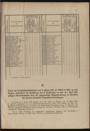 Verordnungs- und Anzeige-Blatt der k.k. General-Direction der österr. Staatsbahnen 19010112 Seite: 3