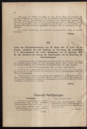 Verordnungs- und Anzeige-Blatt der k.k. General-Direction der österr. Staatsbahnen 19010201 Seite: 2