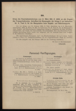 Verordnungs- und Anzeige-Blatt der k.k. General-Direction der österr. Staatsbahnen 19010323 Seite: 2