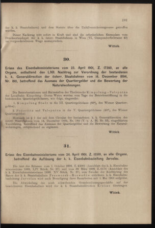 Verordnungs- und Anzeige-Blatt der k.k. General-Direction der österr. Staatsbahnen 19010427 Seite: 3