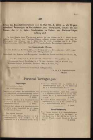 Verordnungs- und Anzeige-Blatt der k.k. General-Direction der österr. Staatsbahnen 19010518 Seite: 11