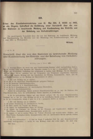 Verordnungs- und Anzeige-Blatt der k.k. General-Direction der österr. Staatsbahnen 19010518 Seite: 9