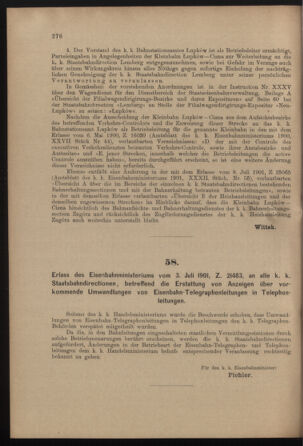 Verordnungs- und Anzeige-Blatt der k.k. General-Direction der österr. Staatsbahnen 19010720 Seite: 4