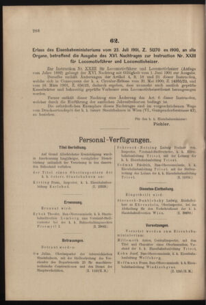 Verordnungs- und Anzeige-Blatt der k.k. General-Direction der österr. Staatsbahnen 19010727 Seite: 6