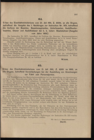 Verordnungs- und Anzeige-Blatt der k.k. General-Direction der österr. Staatsbahnen 19010803 Seite: 5