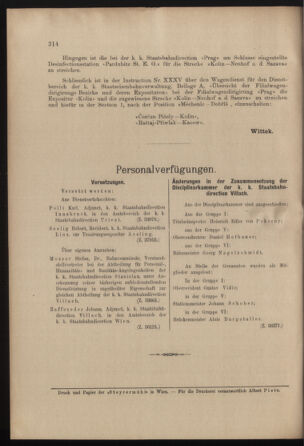 Verordnungs- und Anzeige-Blatt der k.k. General-Direction der österr. Staatsbahnen 19010814 Seite: 6