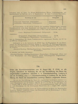 Verordnungs- und Anzeige-Blatt der k.k. General-Direction der österr. Staatsbahnen 19010817 Seite: 5