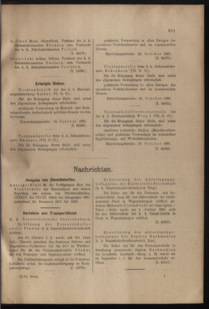 Verordnungs- und Anzeige-Blatt der k.k. General-Direction der österr. Staatsbahnen 19011011 Seite: 9