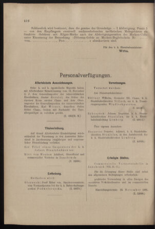 Verordnungs- und Anzeige-Blatt der k.k. General-Direction der österr. Staatsbahnen 19011116 Seite: 6