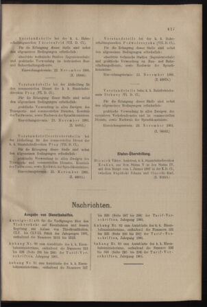 Verordnungs- und Anzeige-Blatt der k.k. General-Direction der österr. Staatsbahnen 19011116 Seite: 7