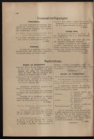 Verordnungs- und Anzeige-Blatt der k.k. General-Direction der österr. Staatsbahnen 19011130 Seite: 2