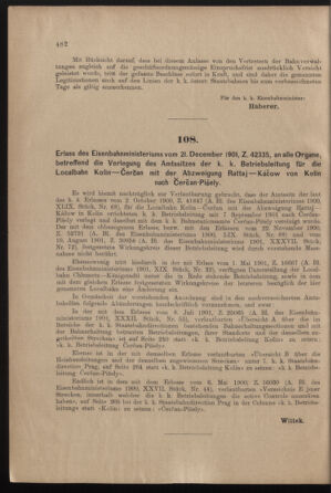 Verordnungs- und Anzeige-Blatt der k.k. General-Direction der österr. Staatsbahnen 19011230 Seite: 4