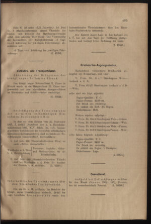 Verordnungs- und Anzeige-Blatt der k.k. General-Direction der österr. Staatsbahnen 19011230 Seite: 7