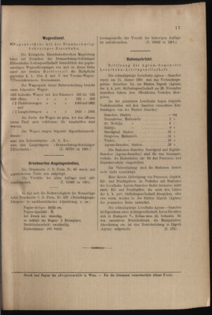 Verordnungs- und Anzeige-Blatt der k.k. General-Direction der österr. Staatsbahnen 19020111 Seite: 11