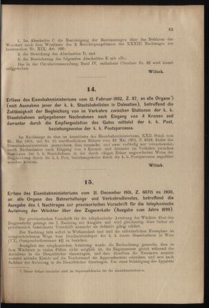 Verordnungs- und Anzeige-Blatt der k.k. General-Direction der österr. Staatsbahnen 19020215 Seite: 3