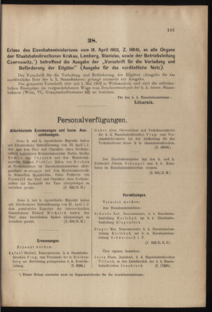 Verordnungs- und Anzeige-Blatt der k.k. General-Direction der österr. Staatsbahnen 19020426 Seite: 5