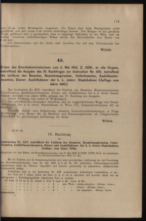 Verordnungs- und Anzeige-Blatt der k.k. General-Direction der österr. Staatsbahnen 19020515 Seite: 3